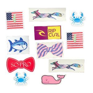 LOT (11) NEW Stickers Decals Vineyard Vines Southern Proper Preppy & More